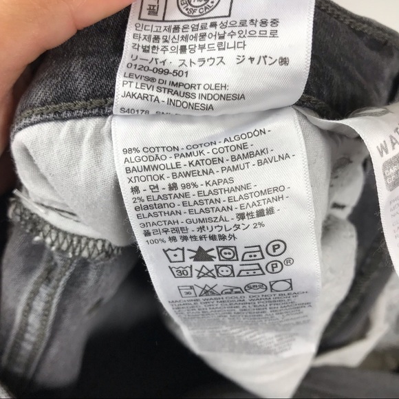 •LEVIS• Wedgie Skinny High Rise Jeans Jet Pack Black - Picture 7 of 8